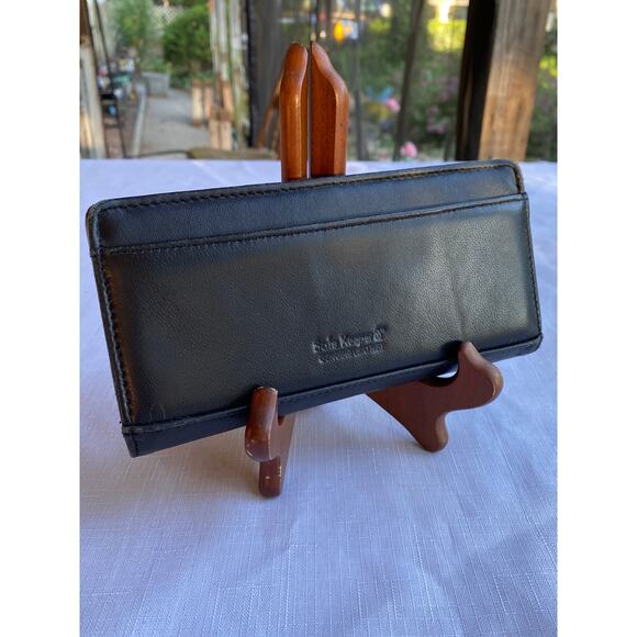 Safe Keeper Folding Wallet RFID Block black leather snap multi pocket slots EUC - Picture 7 of 9